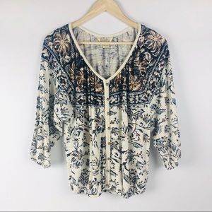 Luck brand braided detail top